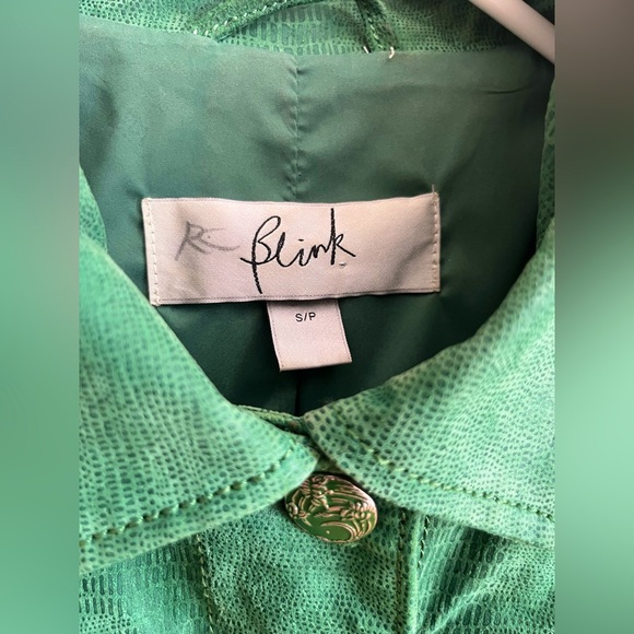 Green genuine leather jacket, size S - Picture 5 of 8